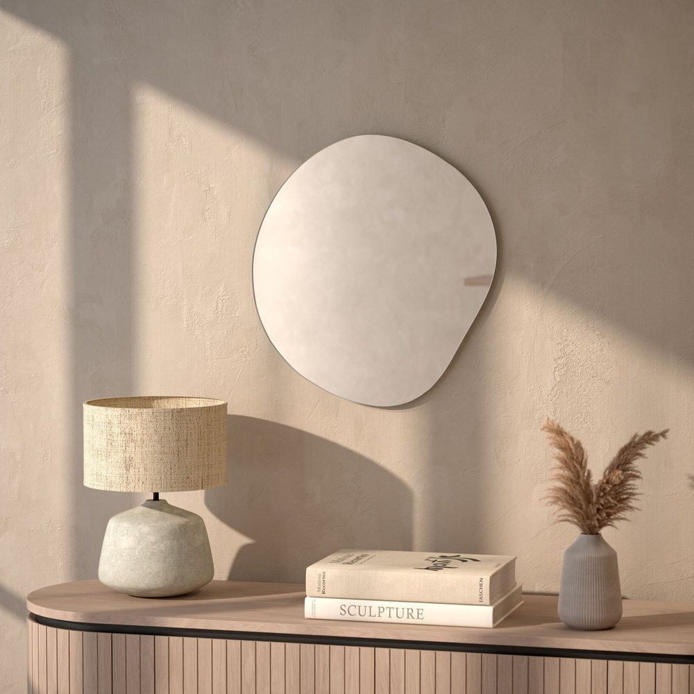 Зеркало настенное органической формы с полированной кромкой Essence EVOFORM 56x60 см, для гостиной, прихожей, #1