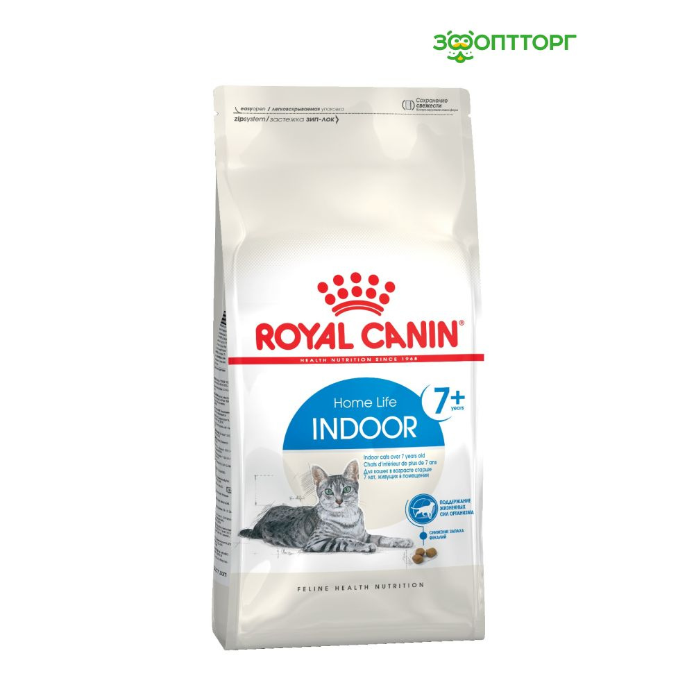 Сухой корм Royal Canin Indoor +7 для домашних кошек старше 7 лет, с курицей, 3,5 кг  #1