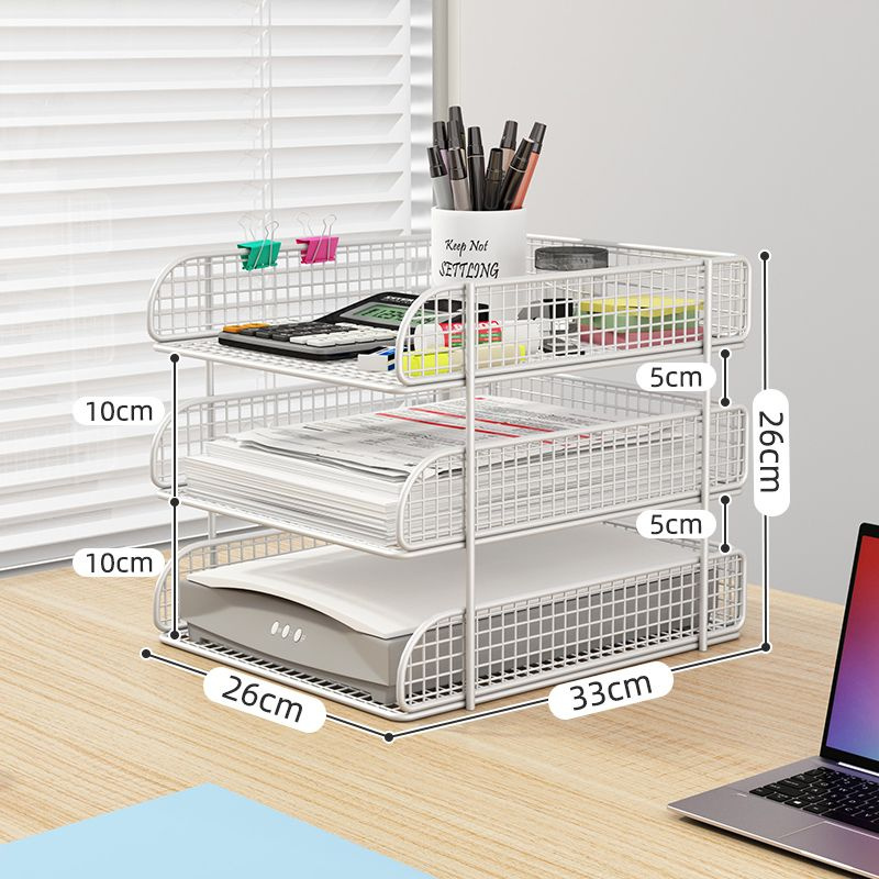 Лоток для бумаг Офисная многоуровневая стойка для документов на столе Стол для хранения файлов  #1