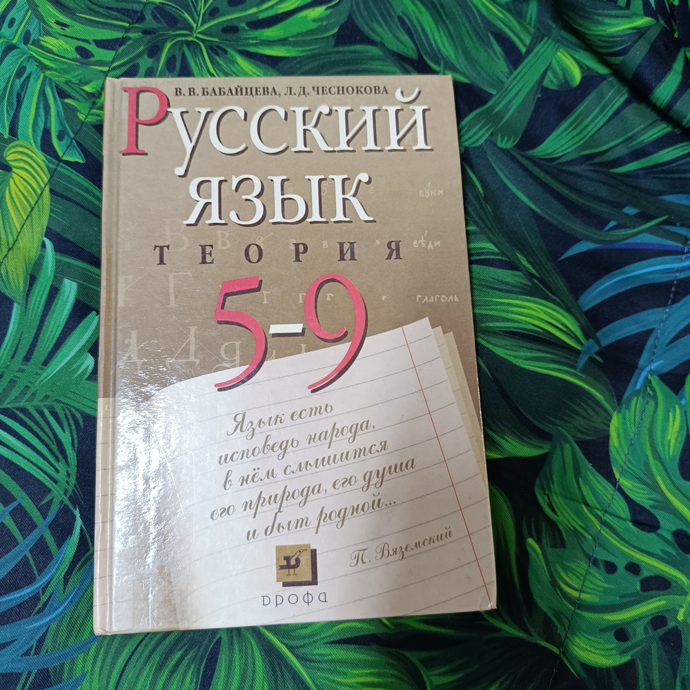 русский язык 5-9 класс Бабайцева В.В. ТЕОРИЯ #1