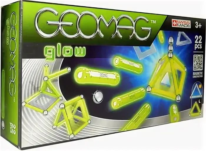 Geomag Конструктор магнитный Glow 22 элемента, светящийся #1