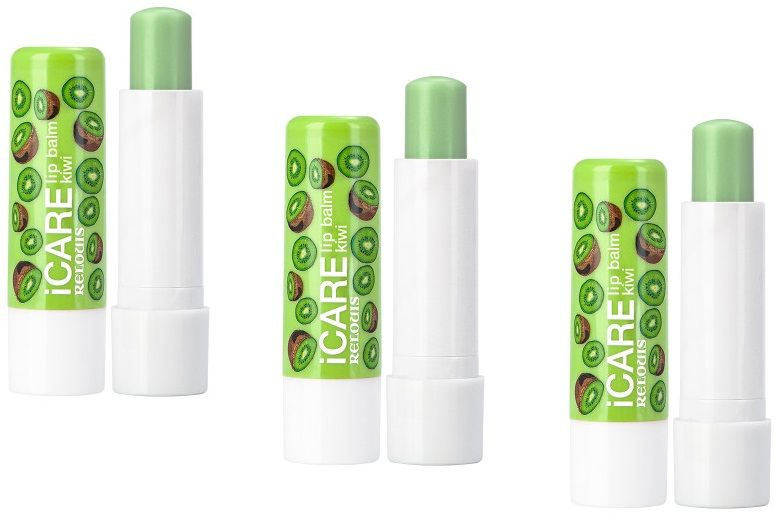 Relouis Gold Бальзам-уход для губ iCARE lip balm kiwi 3шт #1