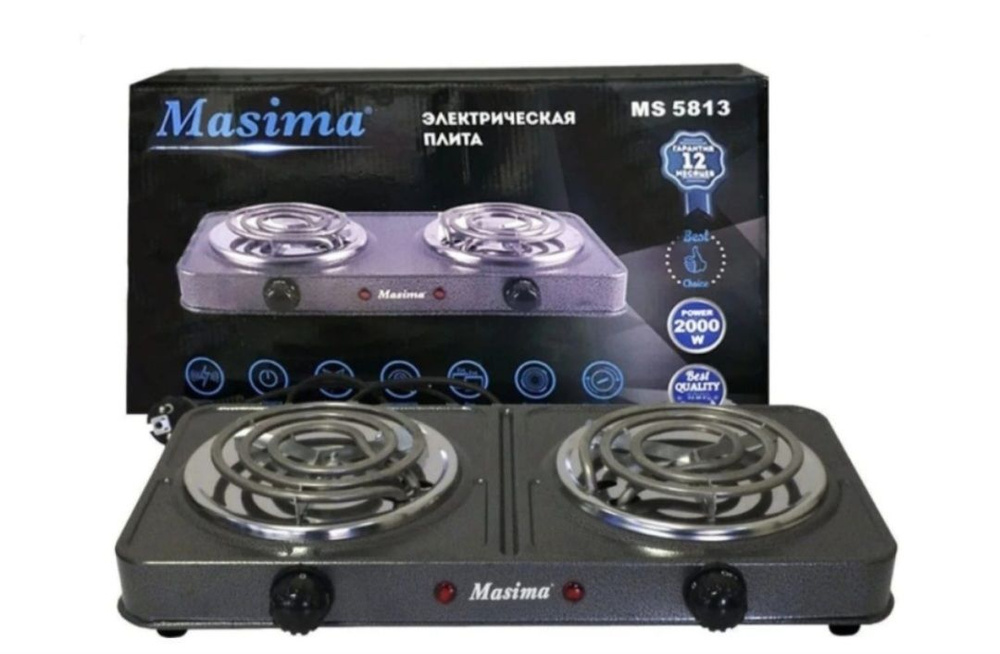 MASIMA Электрическая настольная плита MS-5813, черный #1