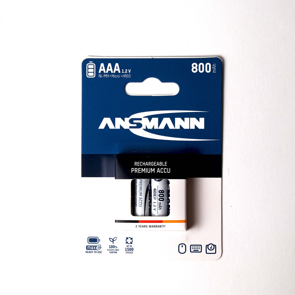 ANSMANN Аккумуляторная батарейка AAA, 1,2 В, 800 мАч, 4 шт #1