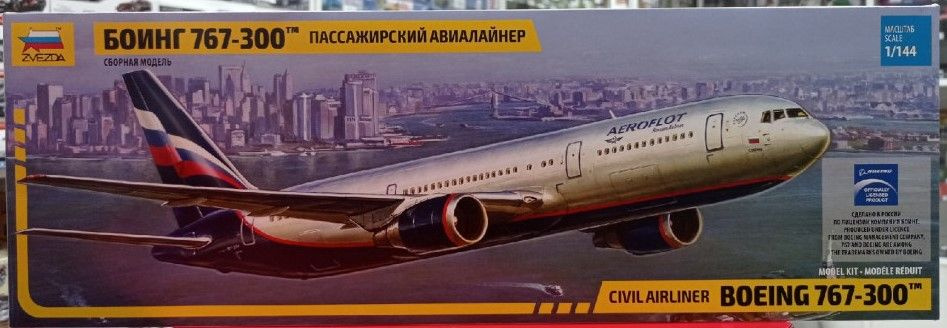 Сборная модель самолета 1:144 Звезда 7005 Пасс. авиалайнер "Боинг 767-300"  #1