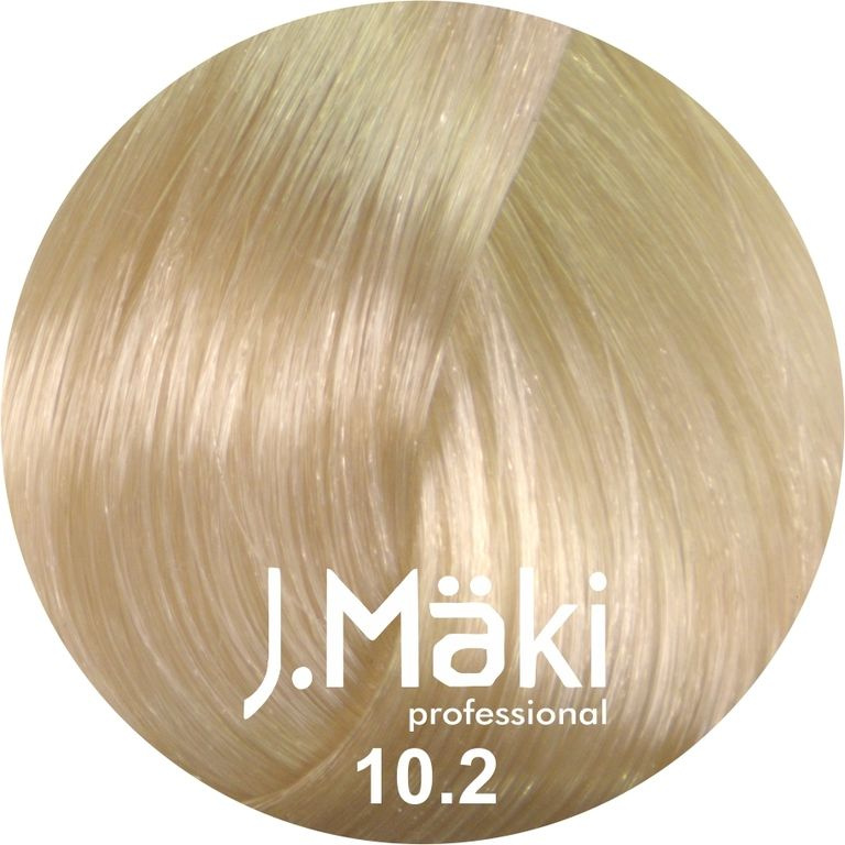 J.Maki 10.2 Жемчужный светлый блондин cтойкий краситель для волос 60 мл  #1