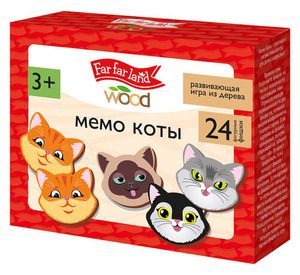 Игра настольная:МЕМО Коты Far far land wood (24 фишки в коробке) #1