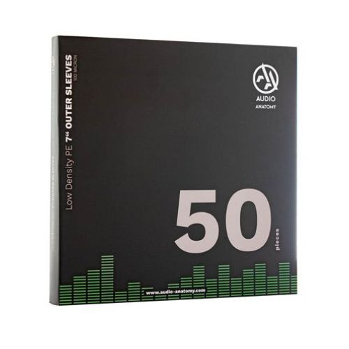 Внешние полупрозрачные конверты для пластинок Audio Anatomy 7", 100 микрон, полиэтилен (50 шт)  #1