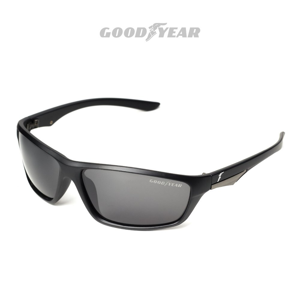Очки солнцезащитные Goodyear поляризационные спортивные, черный  #1