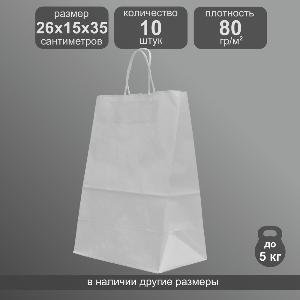 IG Pack Пакет подарочный 26х15х35 см, 10 шт. #1