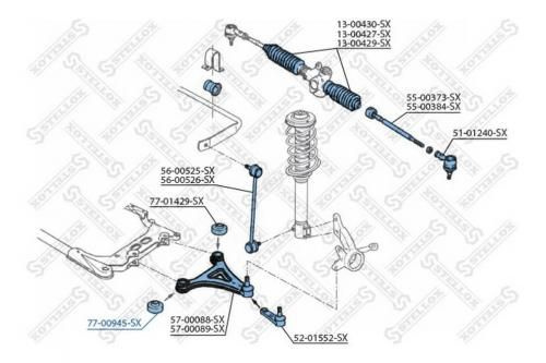 Stellox Подвеска в сборе, арт. 7700945SX, 1 шт. #1