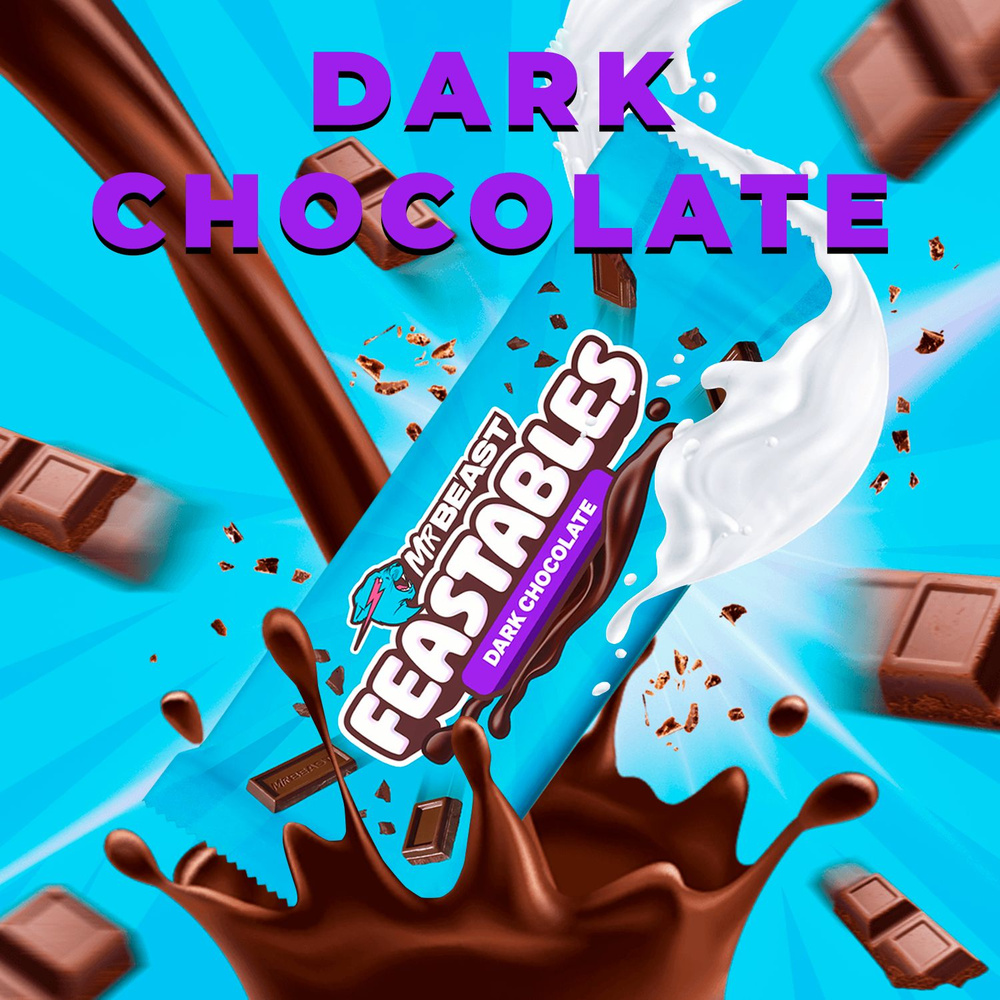 Dark Chocolate новый дизайн feastables от Mr.Beast #1