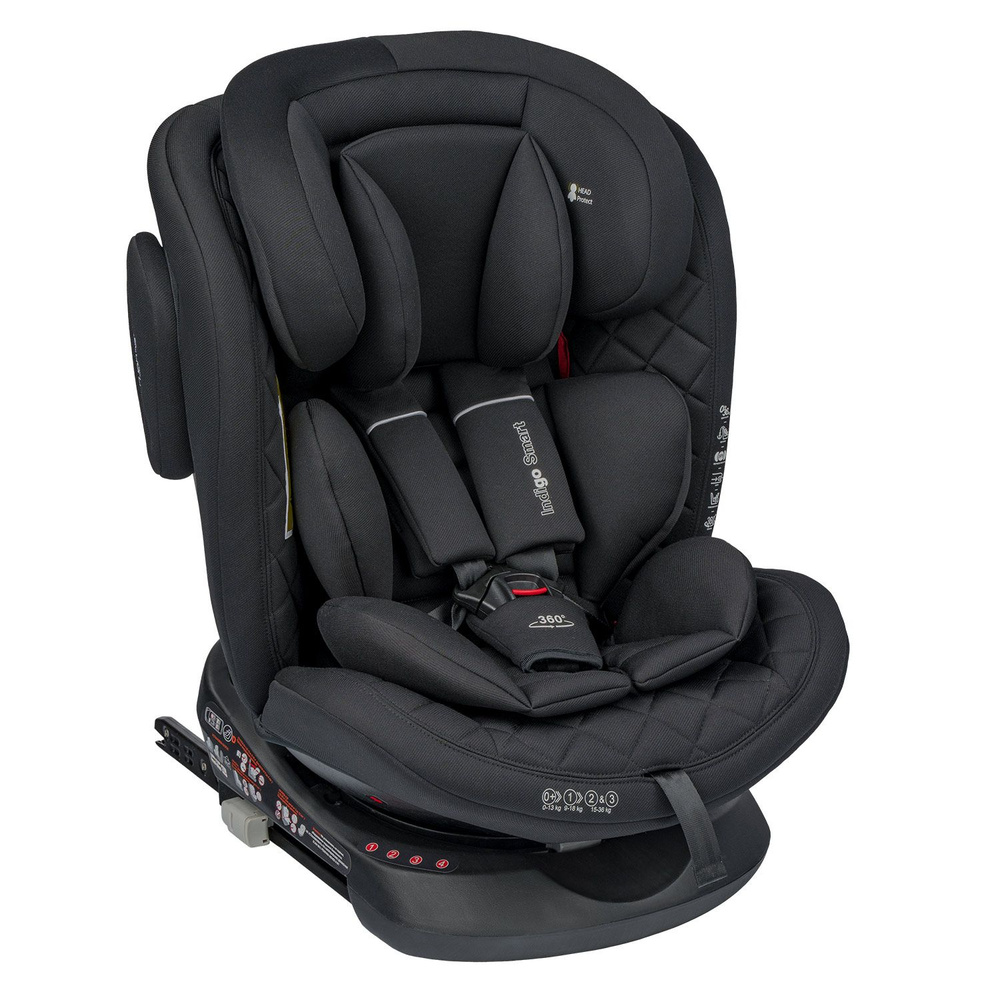 Автокресло Indigo Smart NEW, isofix 0-36 кг, 0-12 лет, группа 0+/1/2/3 (0-36кг ), с защитой SPS. Цвет: #1