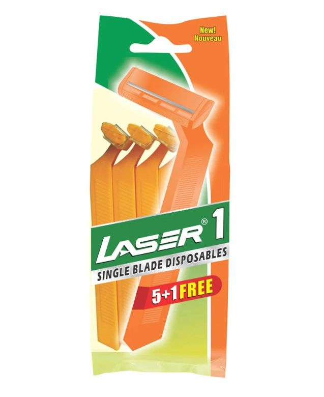 LASER 1 Single Blade Disposables (ЛАЗЕР 1 Разовая бритва с одним лезвием), уп. 6 шт.  #1