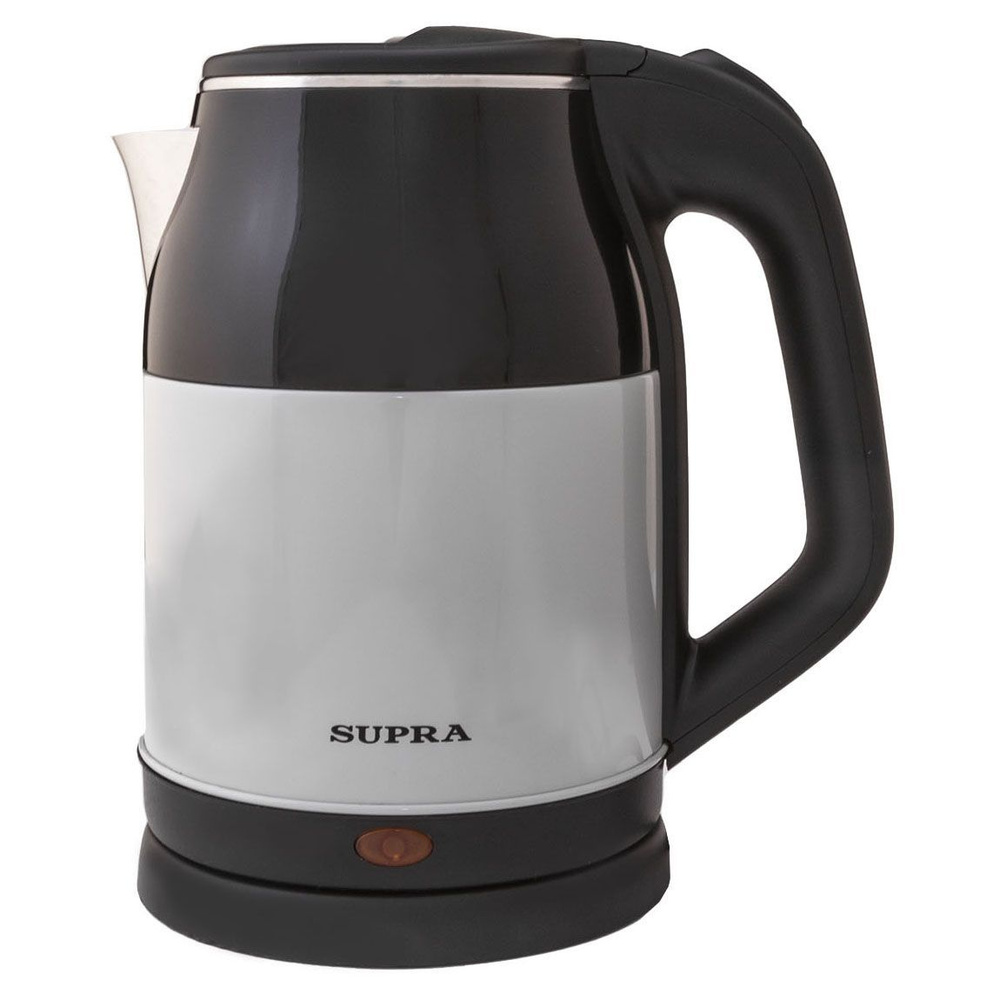 Чайник электрический Supra KES-1843S 1.8л. 1500Вт черный/белый корпус: металл  #1