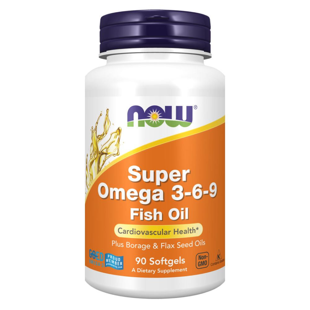 NOW Super Omega 3-6-9 Супер Омега 3-6-9 1200 mg, 90 капсул #1