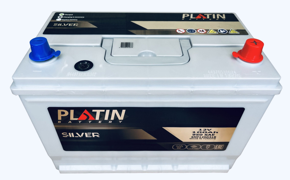 Аккумулятор автомобильный Platin Silver Asia 100 Ач о.п. 900 A SMF 125D31L 306х173х225  #1