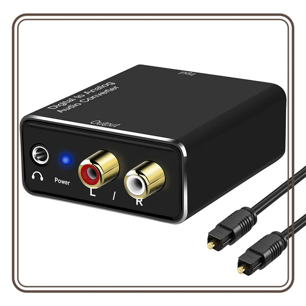 Цифро-аналоговый аудио преобразователь DAC Digital SPDIF Optical to Analog L R RCA 3.5Mm AUX Stereo Audio #1