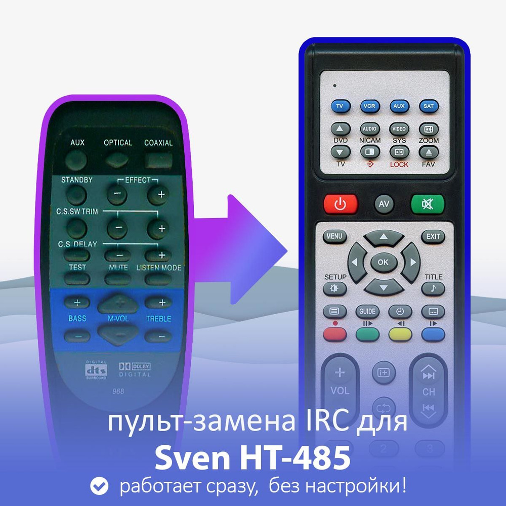 пульт-замена для Sven HT-485 #1