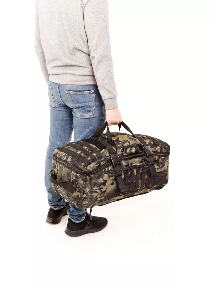 Тактический рюкзак военная сумка фельдшера войсковая медецинская 60 литров чёрный мультикам  #1