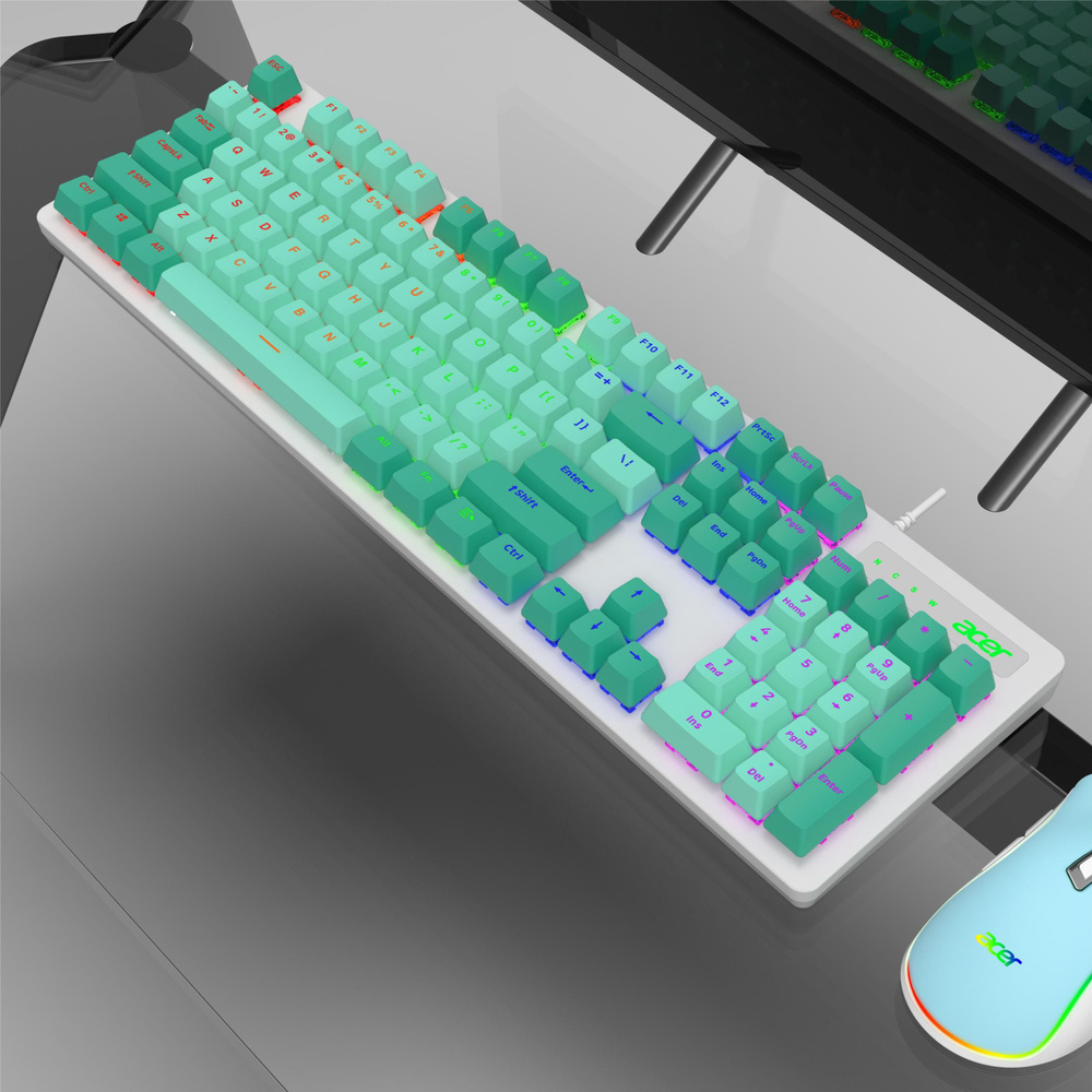 Acer, клавиатура, компьютерная клавиатура, механическая клавиатура RGB, механическая клавиатура, игровая #1