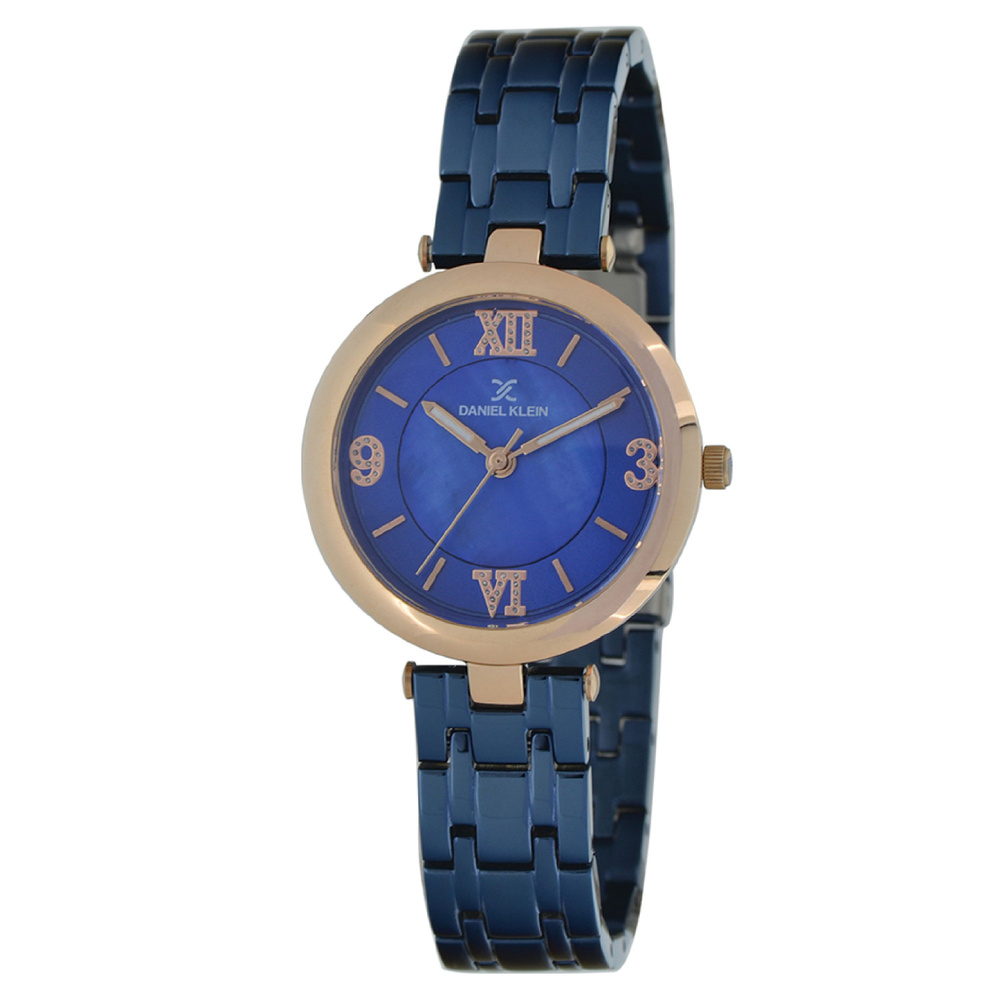 DANIEL KLEIN 11514-5 женские кварцевые наручные часы с синим циферблатом и комбинированными индексами #1