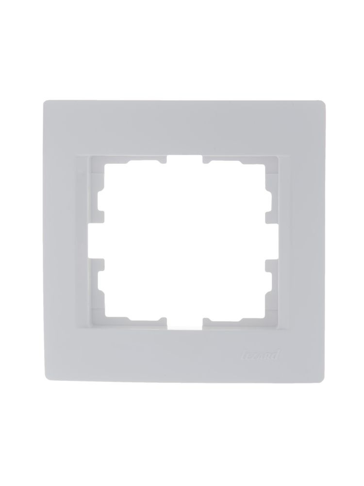 Рамка для розеток и выключателей Lezard Karina 1 пост горизонтальная цвет белый  #1