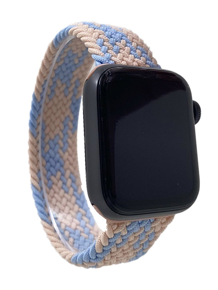 Нейлоновый ремешок для Apple Watch 1-9 / SE (38/40/41 мм), без застежки, персиково-голубой, размер L #1