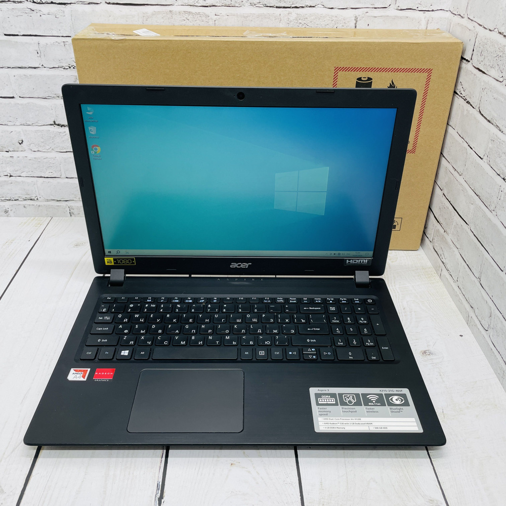 Acer A315-21G-46VF, AMD A4-9120E, Radeon 530 Игровой ноутбук 15.6", RAM 4 ГБ, HDD, Windows Pro, Русская #1