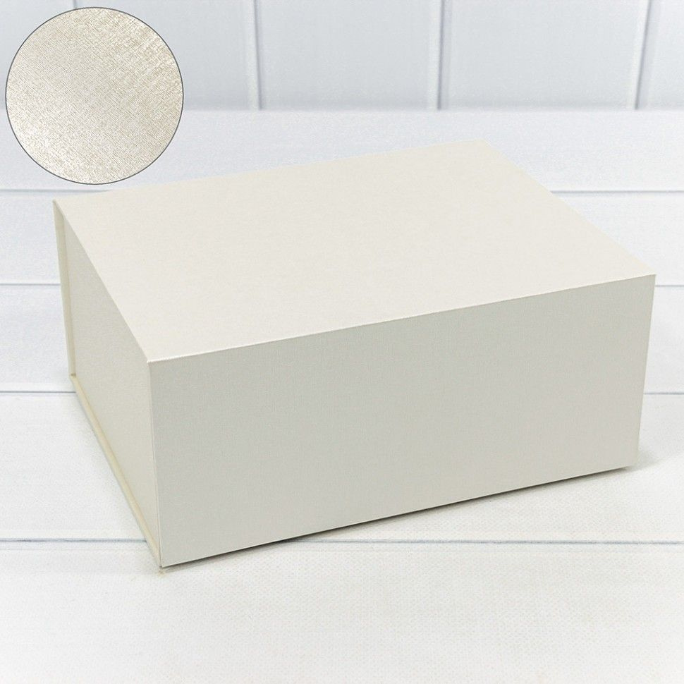 Коробка подарочная на магнитах 23х18х10 см, белая #1
