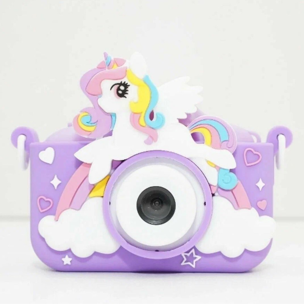 Детский цифровой фотоаппарат с играми и селфи камерой. Фотокамера для детей в милом дизайне.  #1