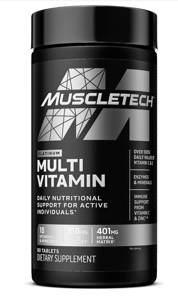 Мультивитамино-минеральный комплекс Muscletech Multivitamin for Men & Women Platinum Multivitamin, 18 #1