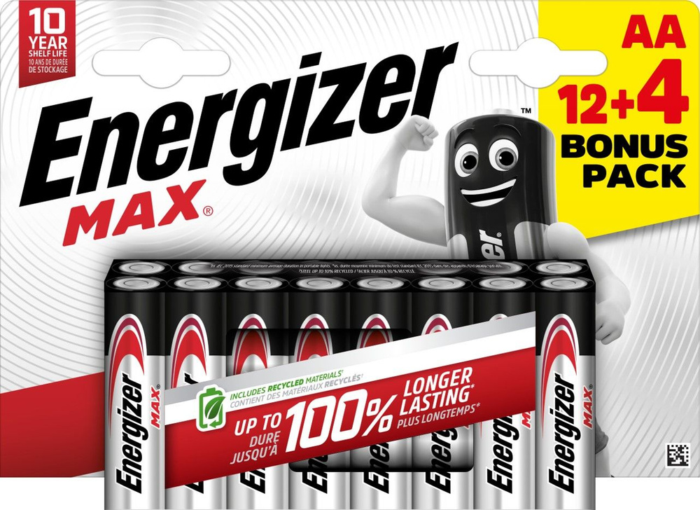 Energizer Батарейка AA, Щелочной тип, 16 шт #1