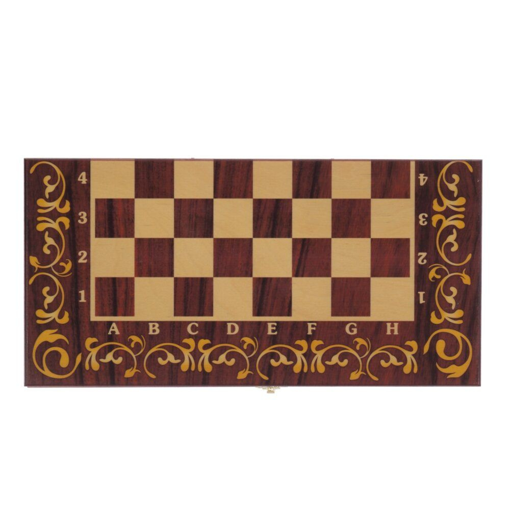 Игра настольная 3 в 1 шахматы, шашки, нарды "Махагон", 40х21х6 см  #1