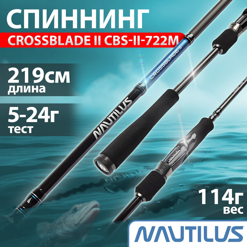 Спиннинг для рыбалки "NAUTILUS" Crossblade ll 2.19м 5-24г CBS-ll-722M #1