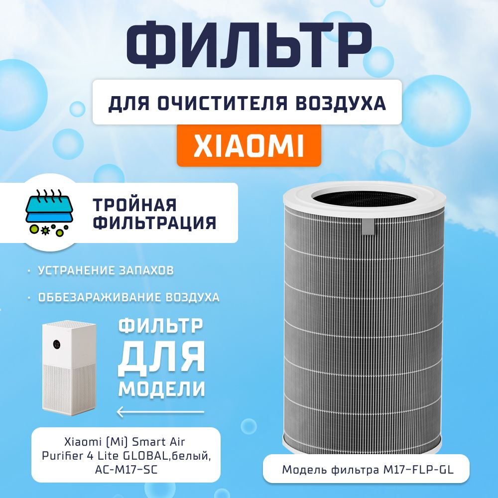 Фильтр для очистителя воздуха Mi Smart Air Purifier 4 Lite (BHR5272GL) (M17-FLP-GL) к очистителю AC-M17-SC #1