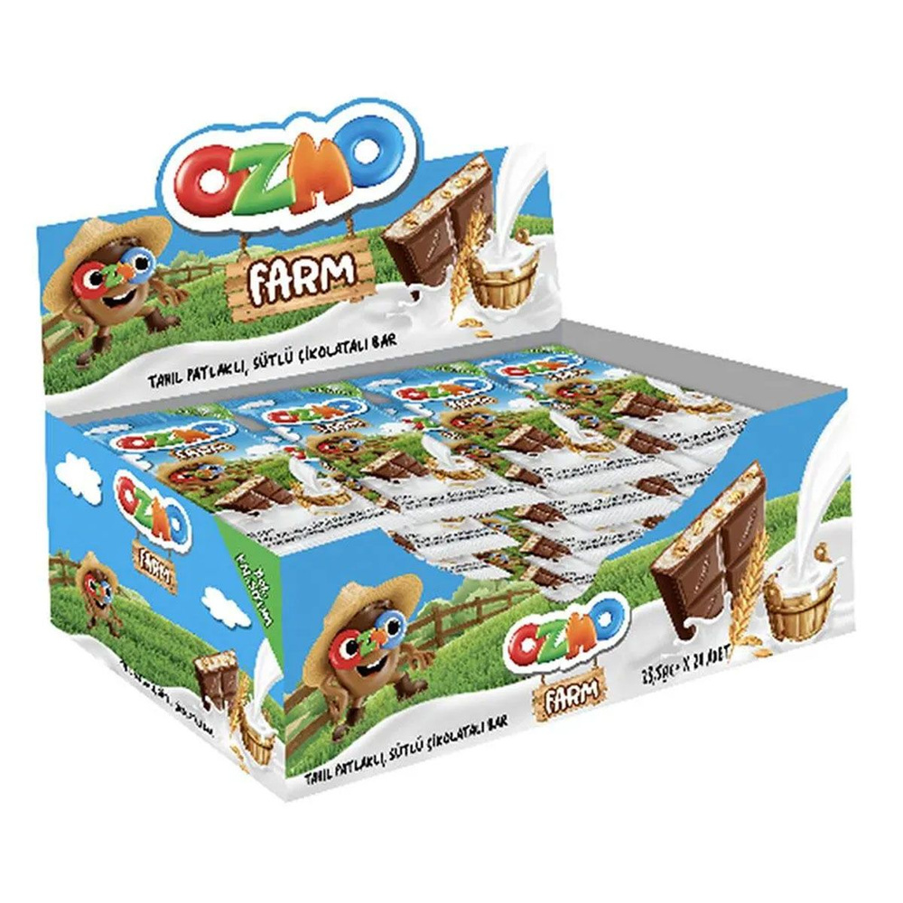 Молочный шоколад OZMO Farm со злаками 24 шт #1