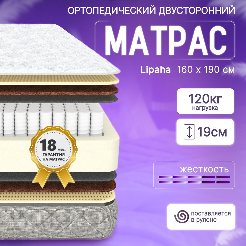 Пружинный независимый матрас Corretto Kamchatka Premium Lipaha 160х190 см  #1