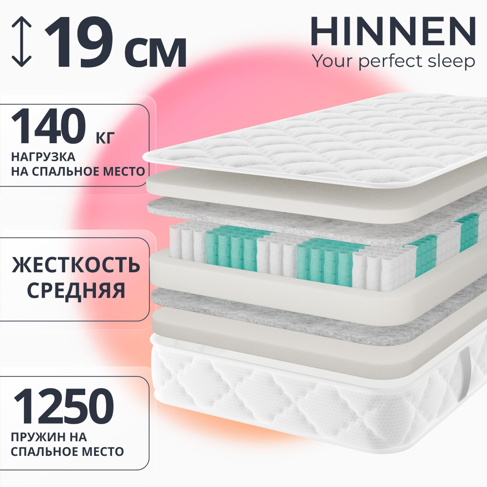 Матрас Hinnen Super Comfort, Независимые пружины, 200x200 см #1