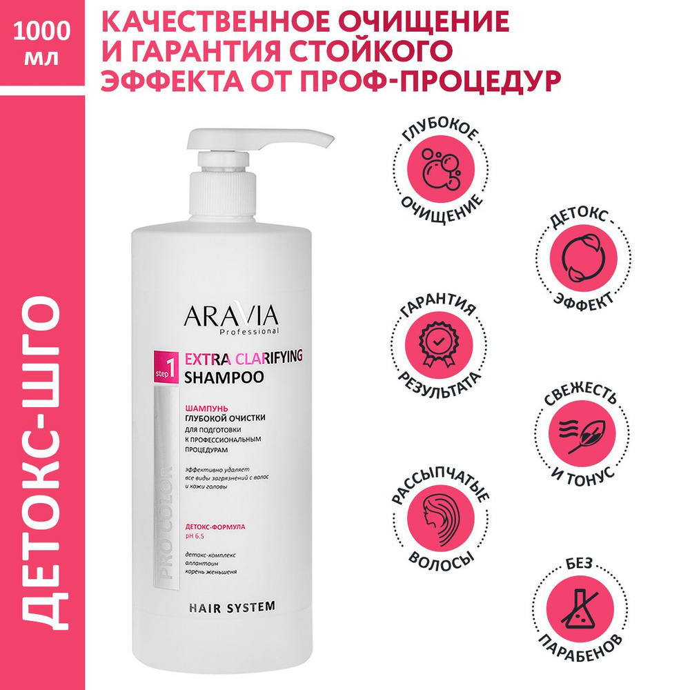 ARAVIA Professional Шампунь глубокой очистки для подготовки к профессиональным процедурам Extra Clarifying #1