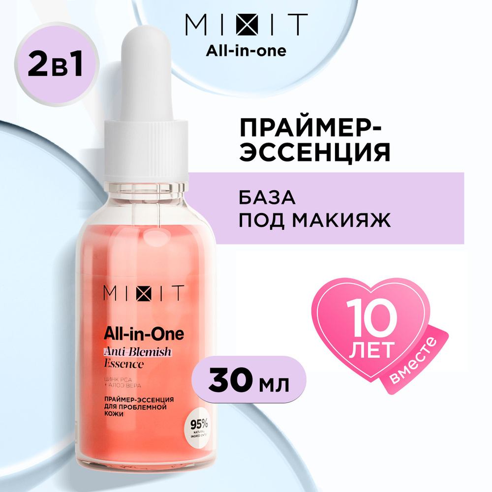 MIXIT Праймер-себокорректор All-in-One Essence Oil-control serum, 30 мл #1