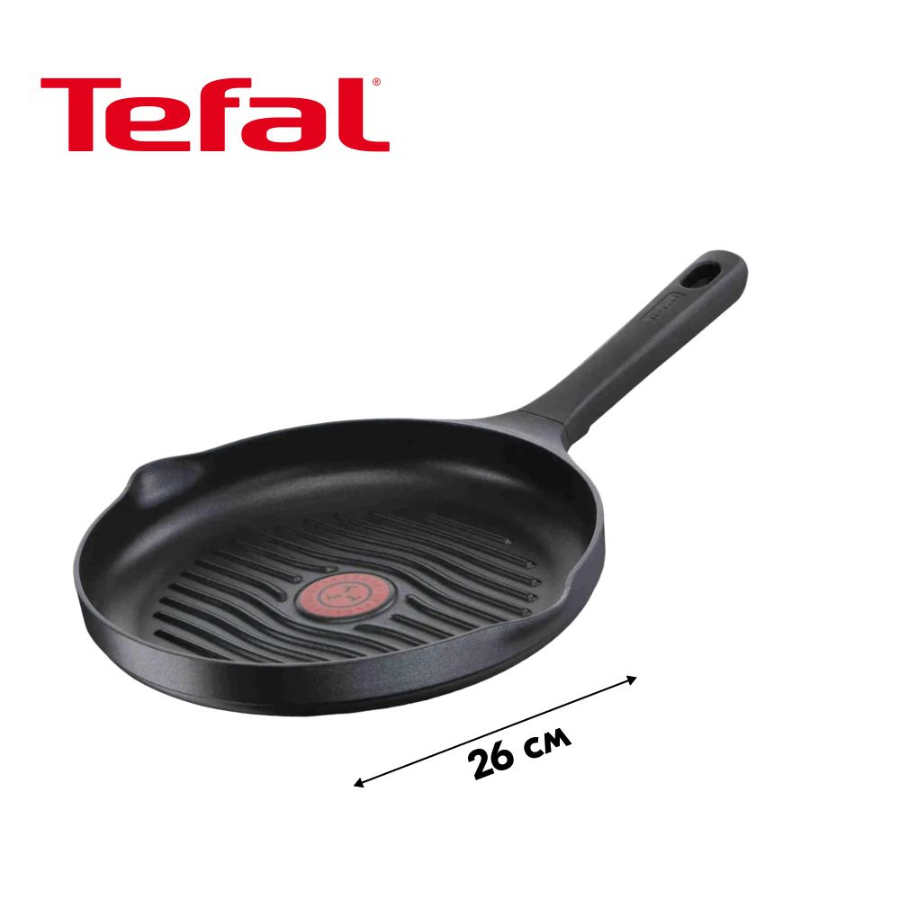 Индукционная сковорода гриль 26 см Tefal Pro Cook, с индикатором температуры, глубокая, с антипригарным #1