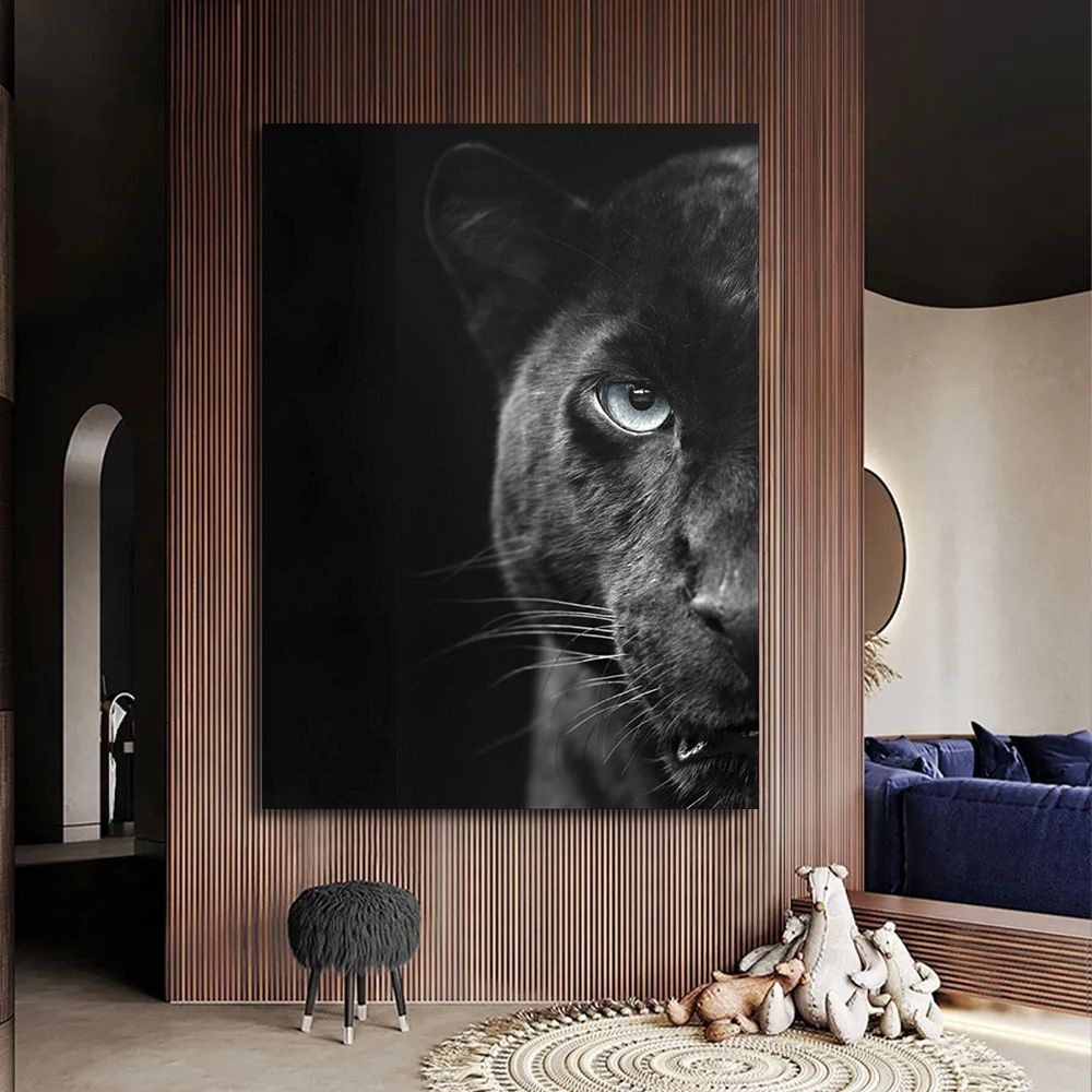Картина чёрная пантера, 30х40 см. #1