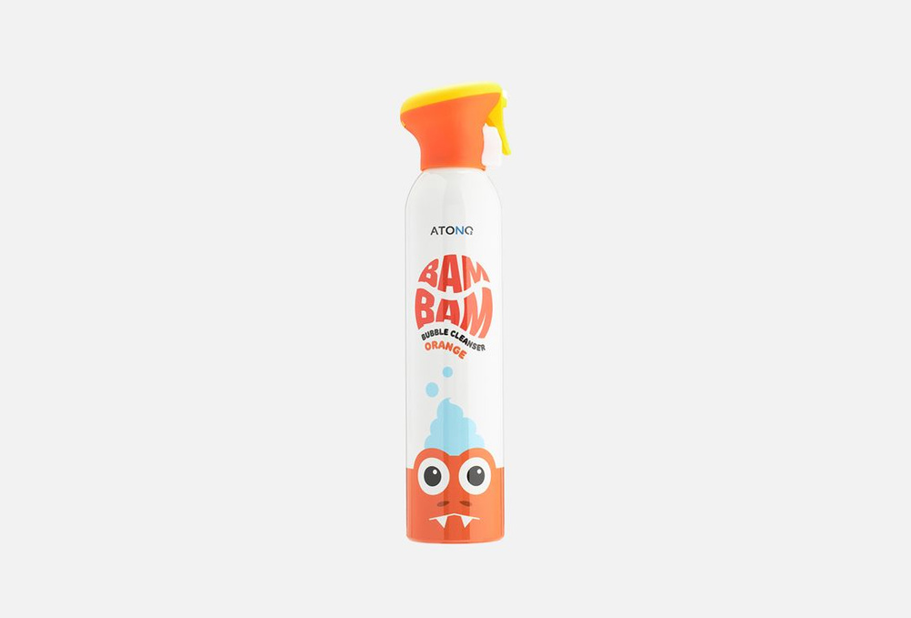 Детское средство для умывания лица и тела с ароматом апельсина atono2 bam bam bubble cleanser orange, #1