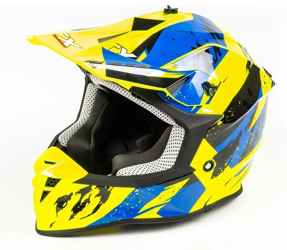 Кроссовый шлем GTX 633 #1 Fluo Yellow/Blue/Black 2024, размер L #1