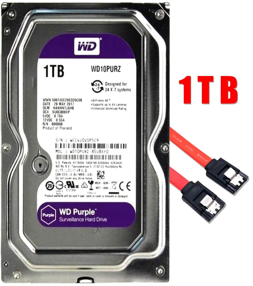 1 ТБ Внутренний жесткий диск WD10PURX；1tb hdd (89G3VY0)  #1