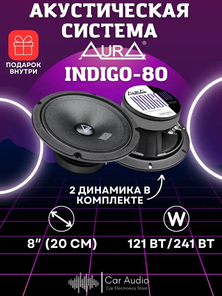 Акустическая система Aura INDIGO-80 / 8" (20 см) / комплект 2 шт. #1