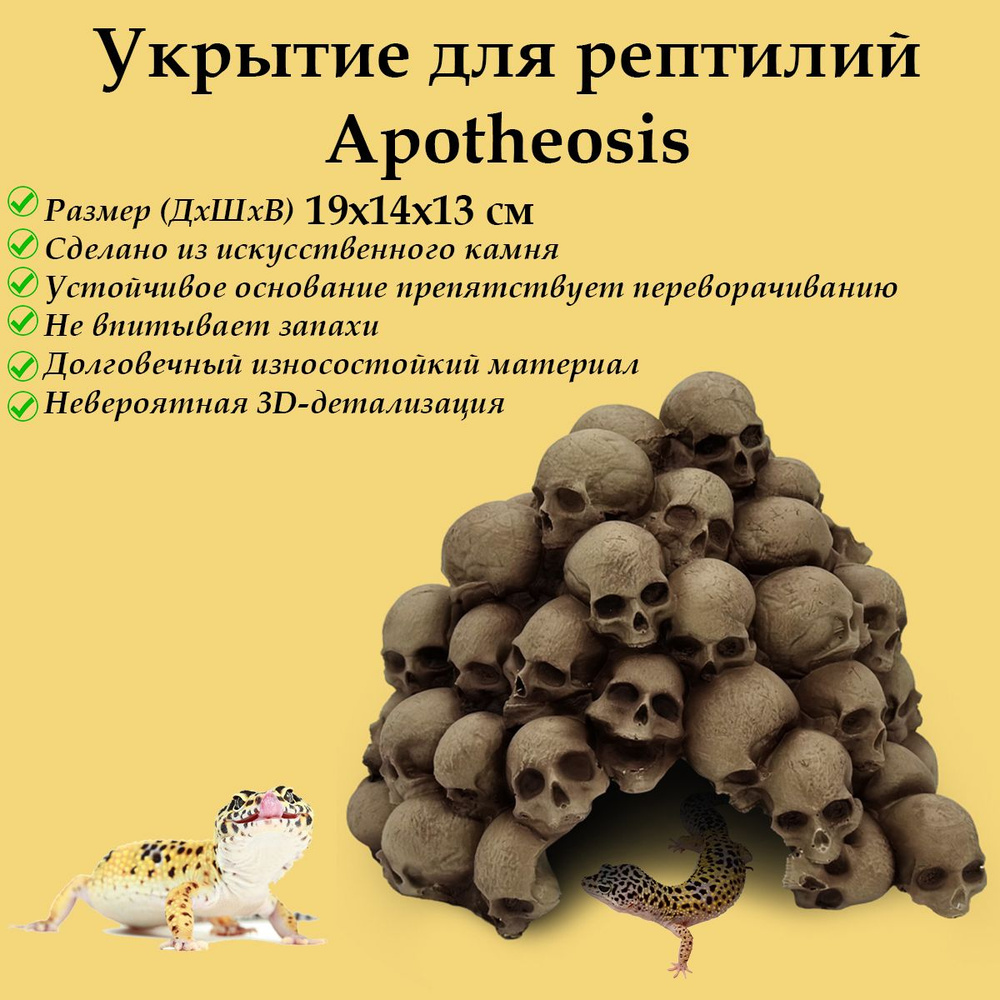 Укрытие для террариума из искусственного камня Scaled Apotheosis 19х14х13 см  #1