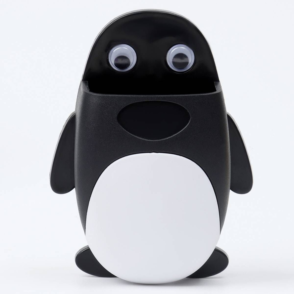 Подставка для маркеров и губок - Пингвин, магнитная, черно-белая, 1 шт  #1