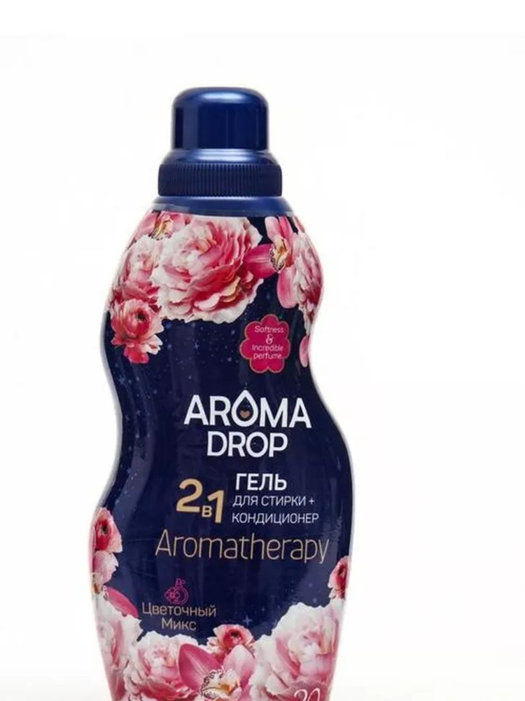 Aroma Drop Гель для стирки 2 в 1 Цветочный микс, 1 л #1